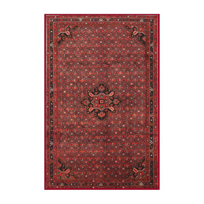 Tapis traditionnel rouge / noir Guyapi