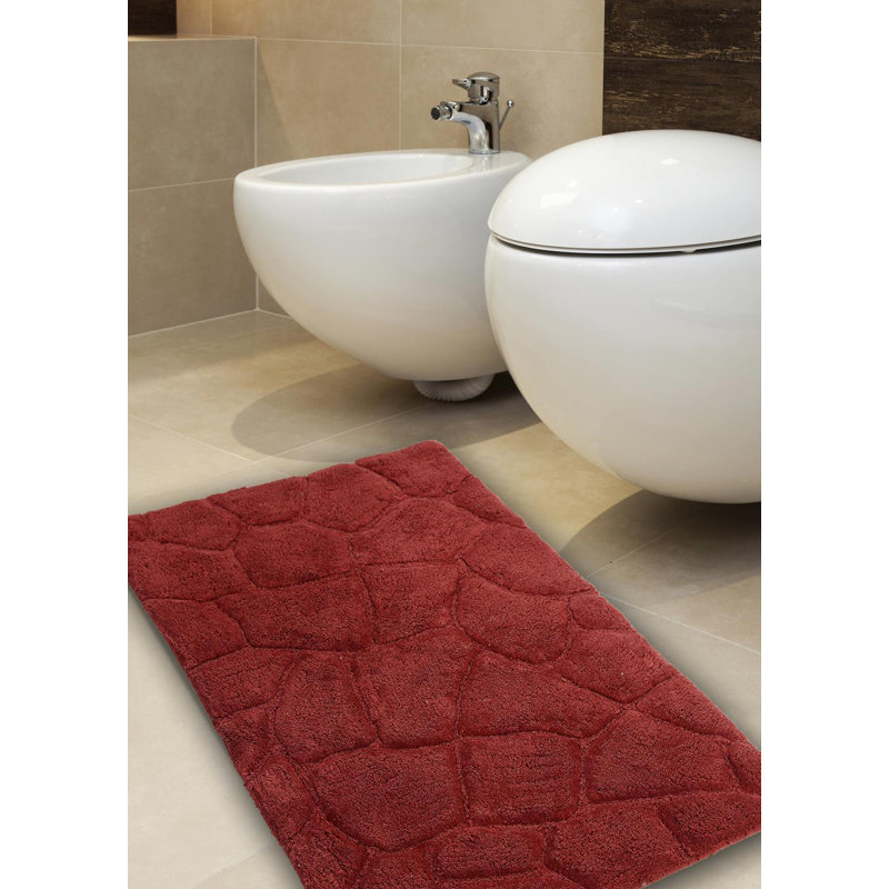 Tapis pour salle de bain Troxell, Cabernet délavé