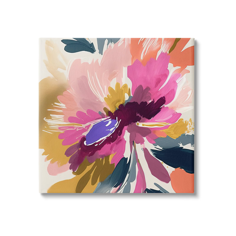 Pétales de fleur abstraits sur toile par Andrea Haase, H 36 po x l 36 po x P 1,5 po