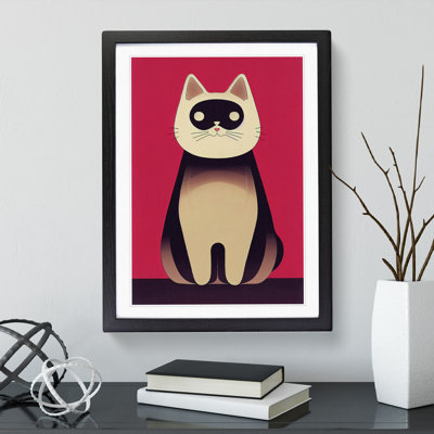 Modern Cat No.1 Abstract - Framed Print