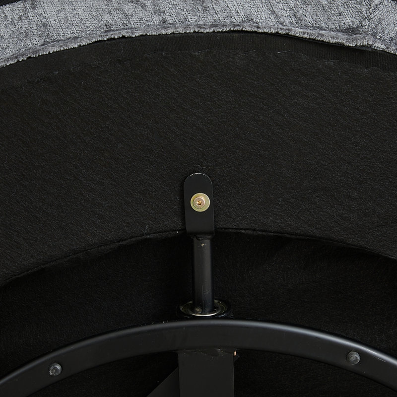 Fauteuil lit simple pivotant à 360 degrés, Gris, Polyester