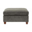 1 pièce OTTOMAN SEULEMENT en tissu chenille gris OTTOMAN