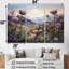 Purple Thistle Field Mountain Charm - Thistle Wall Art Living Room Set-812264663-812264658
