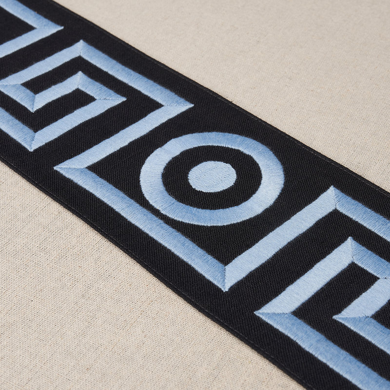 Schumacher x Mary McDonald Plato Tape, Blue/White