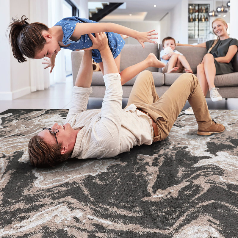 Élégant tapis tissé à la main de 6 po x 9 po L.