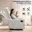 Fauteuil inclinable manuel berçant moderne pivotant de 25,6 po de largeur avec poches latérales pour petits espaces-1469382279
