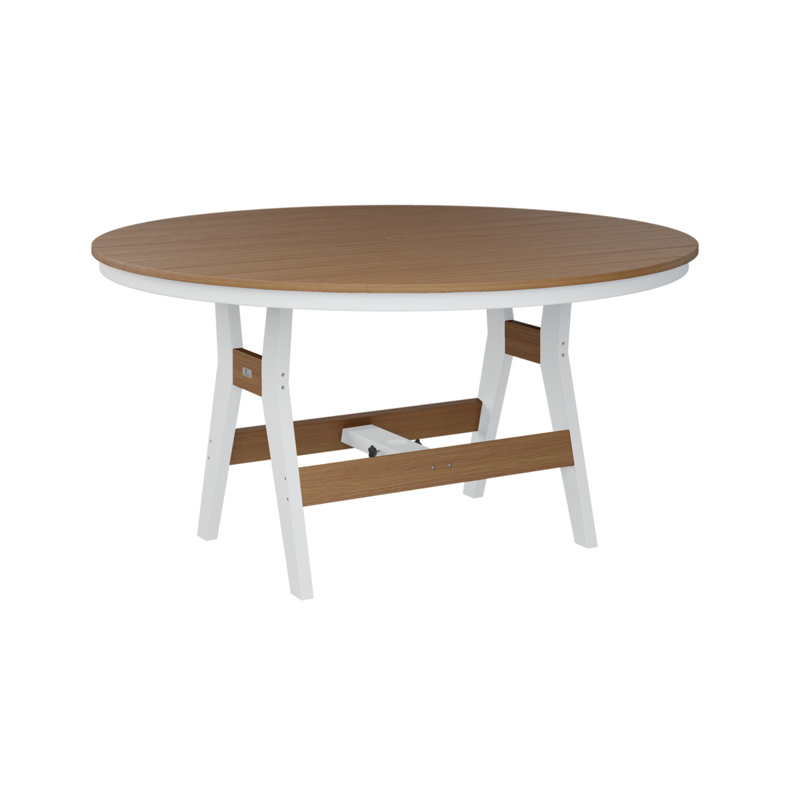 Berlin Gardens Harbour Round Bar Table, 30.37" H x 60" W x 60" D, Natural Teak