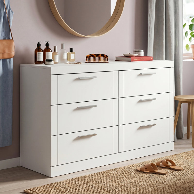 Kimberley 6 Drawer Chest, White