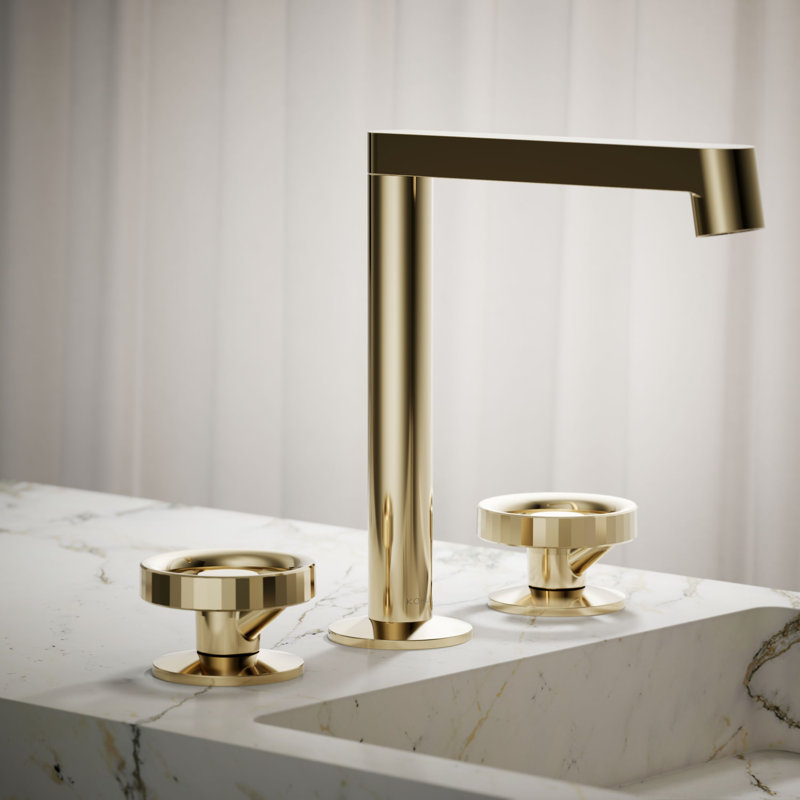 Components Industrial Bathroom Sink Faucet Handles, Gold