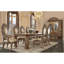 Ensemble de 2 chaises d'appoint capitonnées en tissu de couleur ivoire et en bois massif doré doux pour la salle à manger