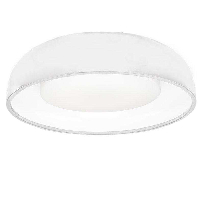 White Glass LED Flush Mount Ceiling Light