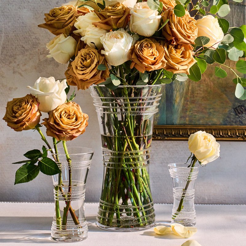 Ella Corset Vase, 13.5" H x 7" W x 7" D