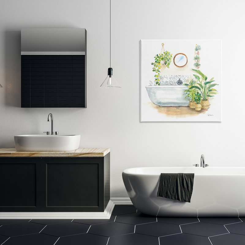 «Serene Bathroom Interior» par Sue Schlabach, H 30 po x l 30 po