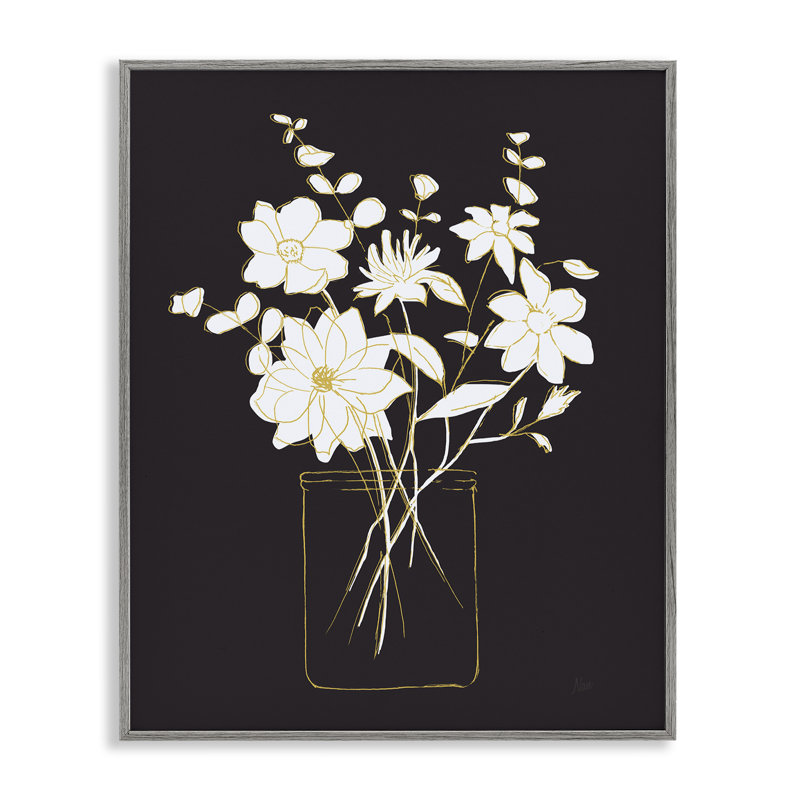 «Classy Pot of Flowers», art de la giclée encadrée par Nan, Estampe numérique Farmhouse, H 30 po x l 24 po