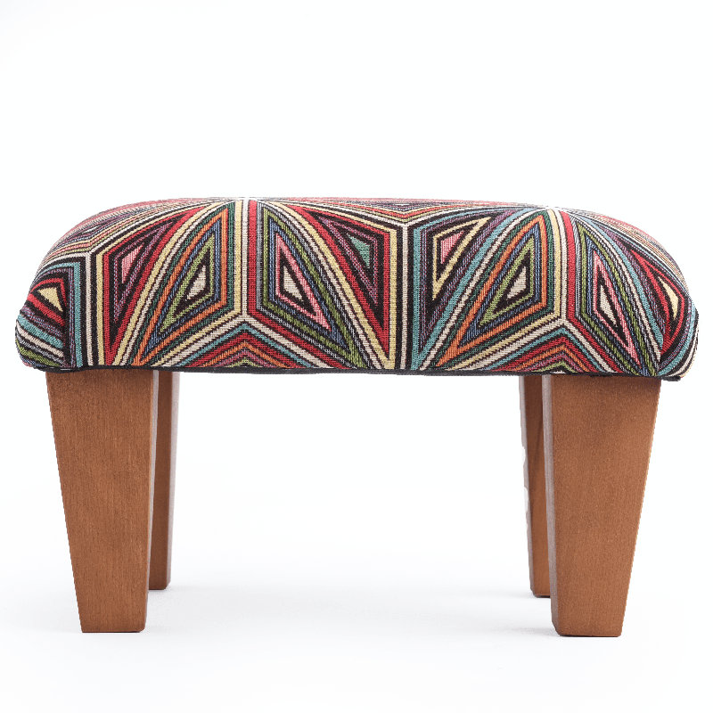 Ector 38cm Wide Rectangle Floral Footstool Ottoman