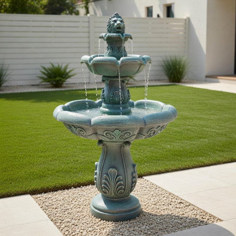 48" H Elegant Outdoor Garden Fountain