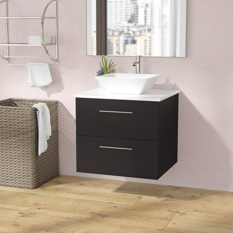 Juarez Modern 24.25" Single Bathroom Vanity, Espresso
