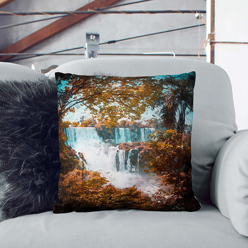 Square Throw Cushion, Black, 40cm H x 40cm W x 15cm D