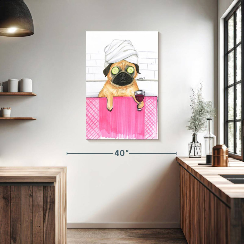 Ketti Pug Bath, 39" H x 26" W