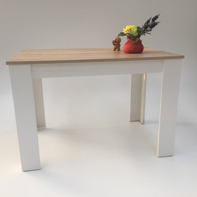 Langell Rectangular 110cm L x 70cm W Restaurant Table, White Sonoma