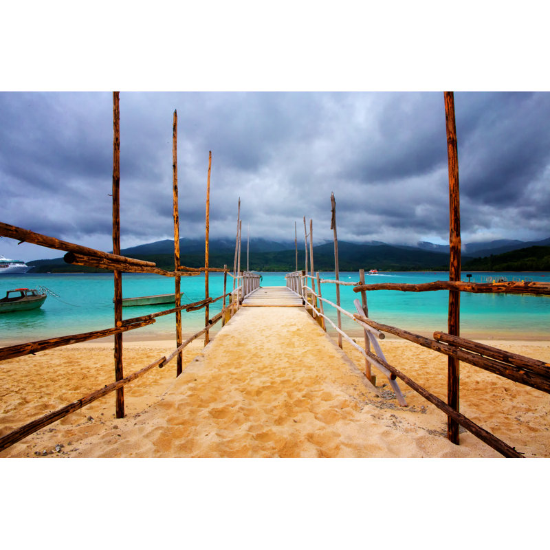 Beautiful Tropical Beach - Wrapped Canvas Print, 30cm H x 46cm W x 3.8cm D