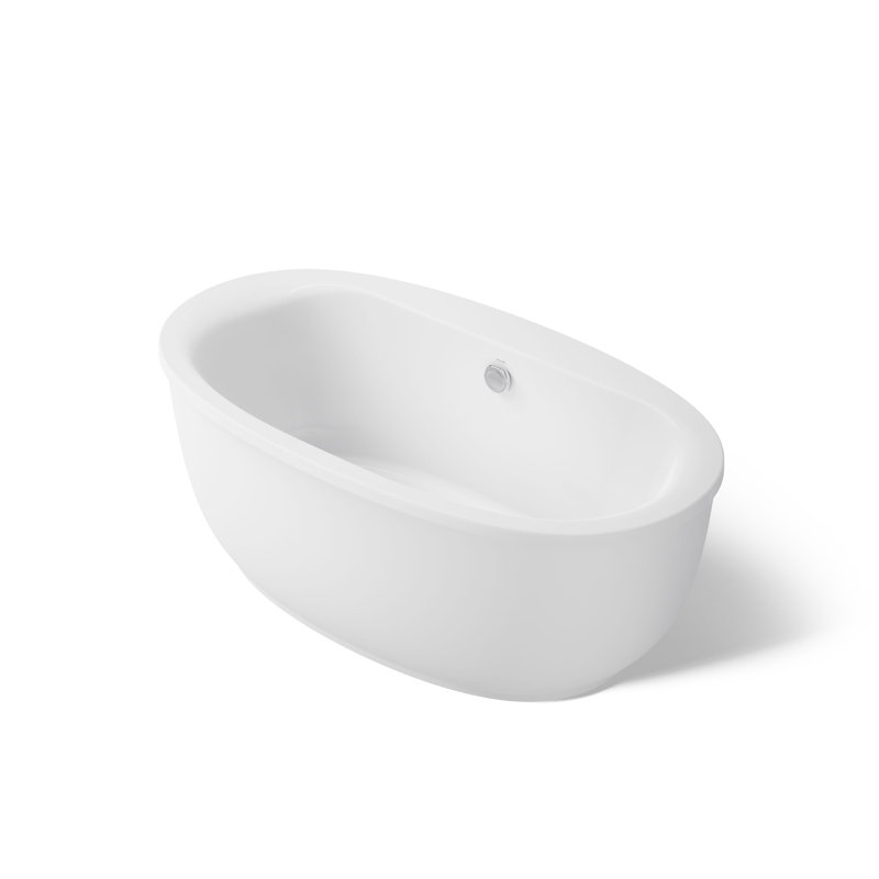 Sunstruck® Freestanding 65.5" x 35.5" Soaking Bathtub, White