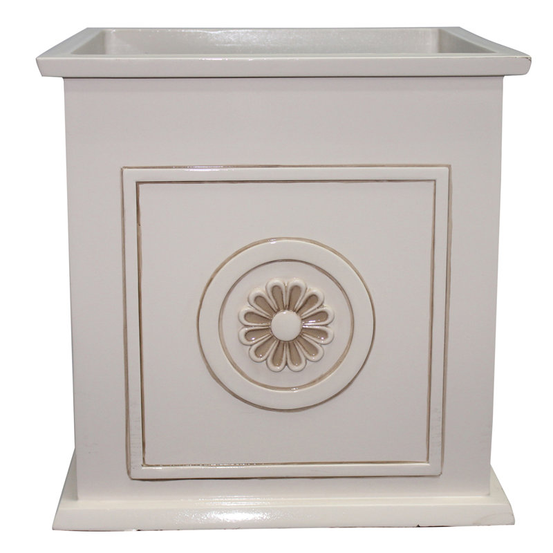 Colony Square Sleek Ivory Planter for Indoor & Outdoor Elegance