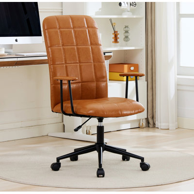 Deux chaises de bureau avec accoudoirs, dossier haut et chaises pivotantes à 360 degrés