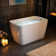 48'' x 27.5'' Freestanding Rectangular Bathtub with Integrated Seat, Non-Slip, for Small Spaces