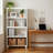 27.5”W 4-Tier Bookcase, Adjustable Storage Shelf for Living Room, Bedroom & Home Office, White-1236309873
