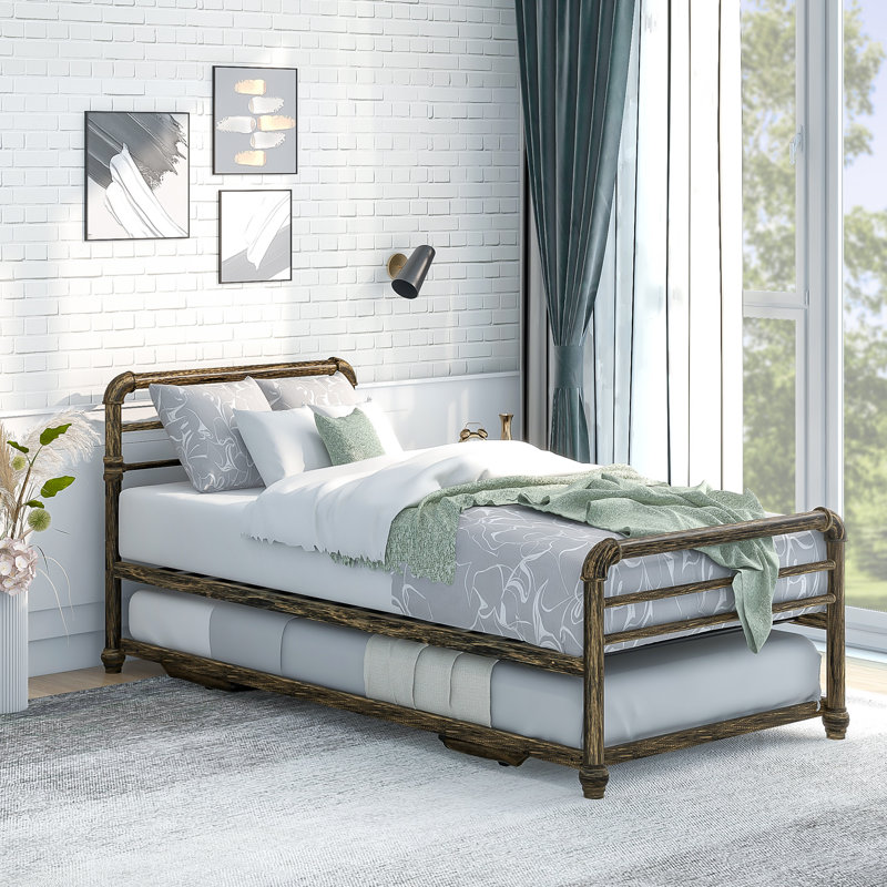 Brenda Steel Daybed with Trundle Bed