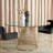 Round Glass Top Metal Base Dining Table