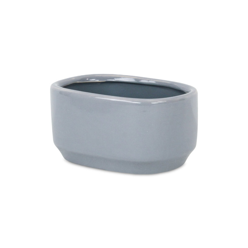 Pot en céramique Lytchett, H 4 pi x l 7,5 po x P 5,25 po, gris