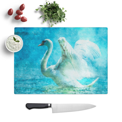 White Swan Vol.1 Painting Chopping Board