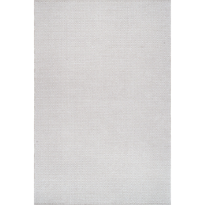 Tapis taupe en coton tissé à la main Adelmis, Rectangle 4pi x 6 pi