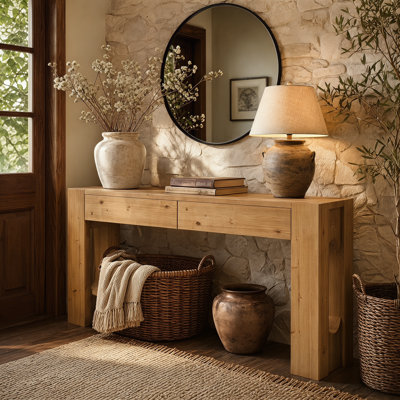 Console en bois massif 63 "