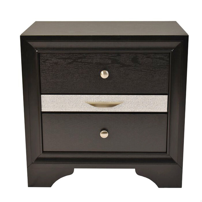 Table de chevet 2 tiroirs en bois