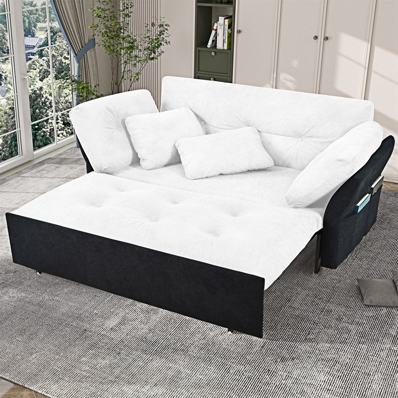Convertible Sleeper Sofa With Side Storage