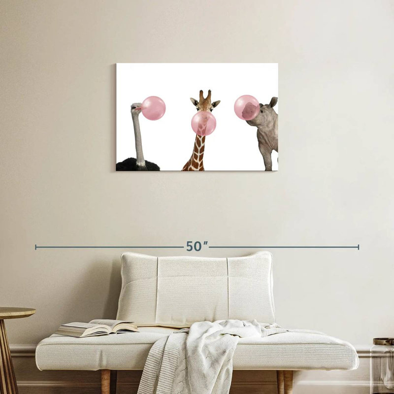 Drôles d'animaux, H 30 po x l 20 po x P 1,25 po