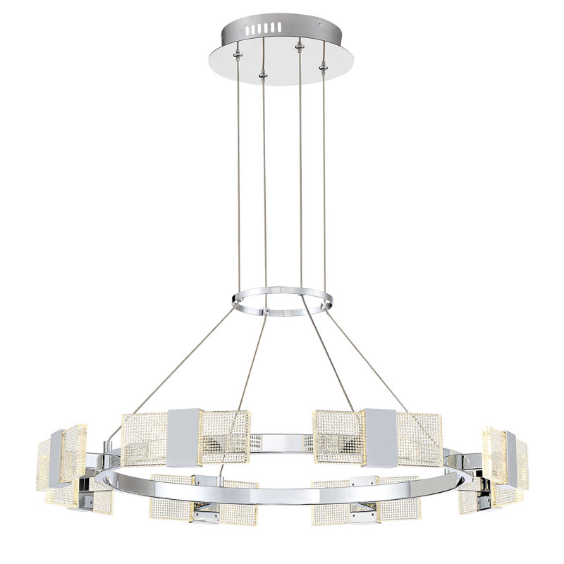 Derwin 16 - Light Dimmable LED Wagon Wheel Chandelier