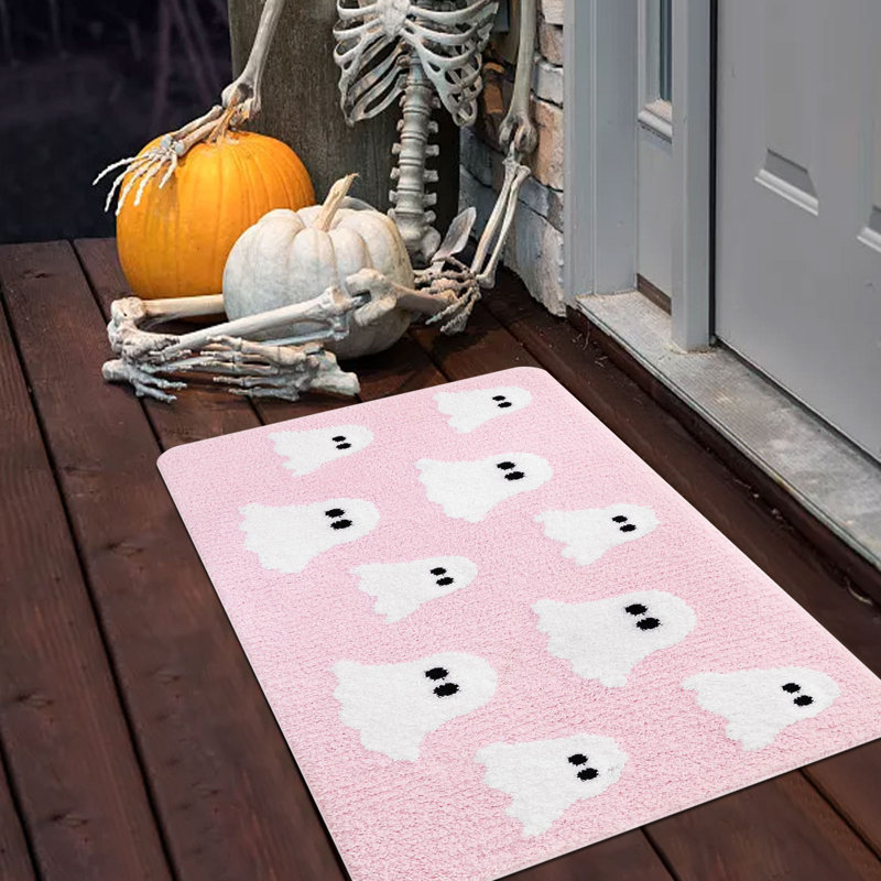  Paillasson d'Halloween pour l'extérieur Paillasson Spooky, Pink