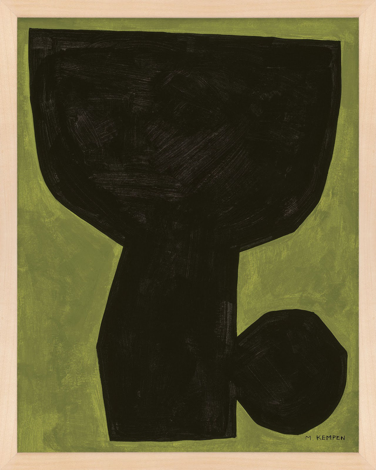 Module On Green 1 by Michael Kempen, Yellow, 38" H x 30" W x 1.25" D