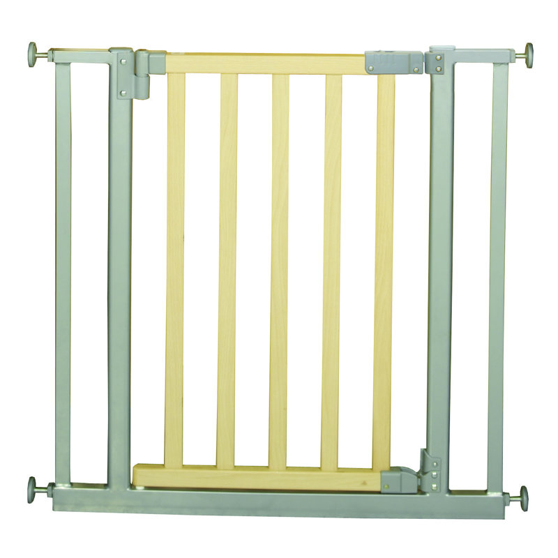 Child Safety Gate, Metal and natural wood