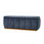Banc de rangement recouvert de tissu d'ameublement en chenille avec base en bois massif Vanesa-644896166