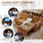 3-in-1 Convertible Modular Sofa Bed with USB Port & Side Storage, Orange Corduroy Multi-Functional Loveseat for Living Room-328045281