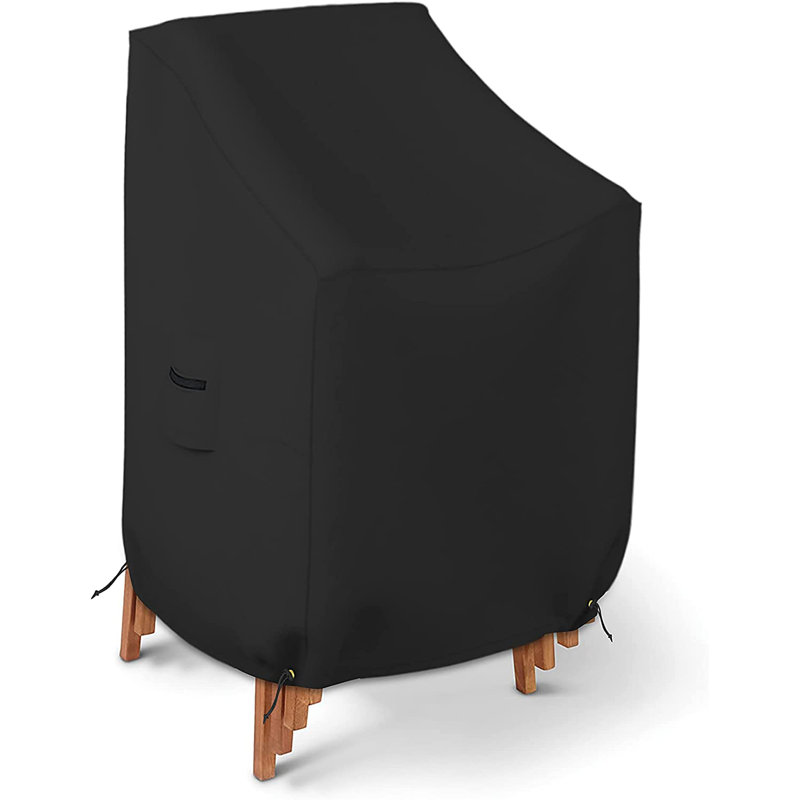 Housse de chaise de patio empilable imperméable à haute densité, housse de chaise longue d'extérieur toutes saisons, PVC