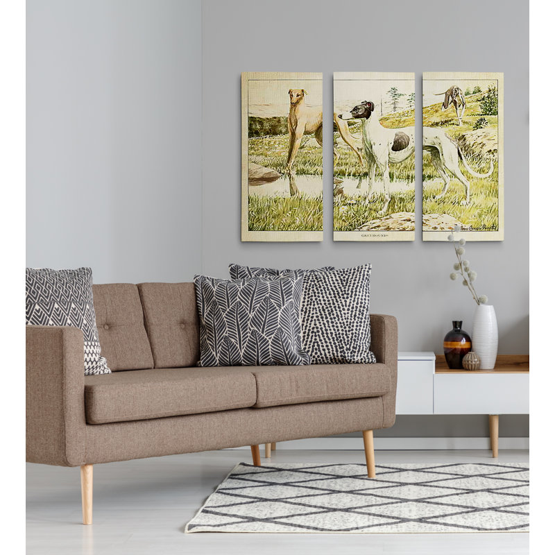 3 pièces, impression sur toile, H 24 po x l 36 po x P 1,5 po