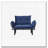 Blue Futon Loveseat(Metal Main Material)-319525752