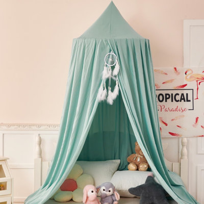 Princess Bed Canopy Round Dome For Girls Room Decor, Green