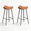 Chaise d'appoint orange à dossier bas (ensemble de 2)-1168655801-1168655803-1168655800
